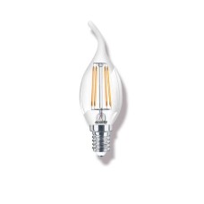 Ecolite 4w E14 Şeffaf Kıvrık Mum FILAMENT CANDLE FLAME Led Ampul - C35.FL.TP.4W.27K