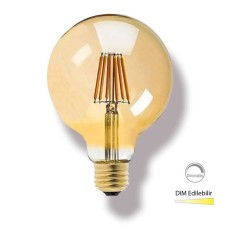 Ecolite 7,5w E27 G125 Dim Edilebilir Gold Globe Led Ampul - G125.GD.7,5W.22K.D