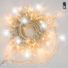 Işık Zinciri 10mt - 100 LED Flash lı Şeffaf Kablolu  IP44 Eklenebilir