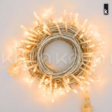 Işık Zinciri 10mt - 100 LED Şeffaf Kablolu  IP44 Eklenebilir